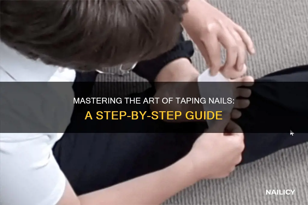 how to put tape around your nails