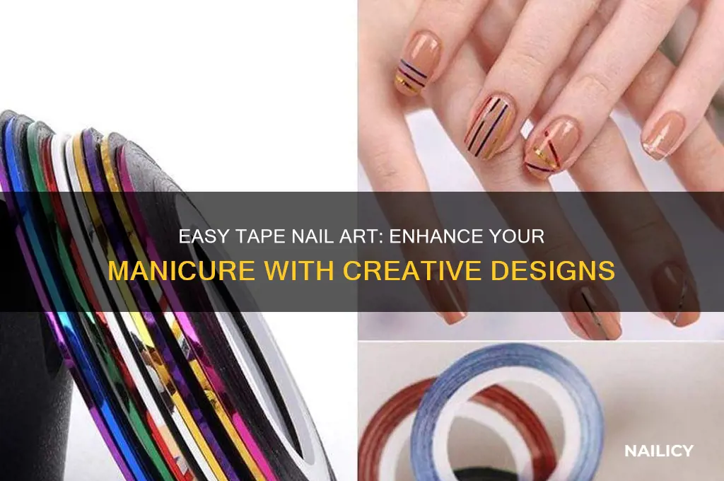 how to put tape on nail polish