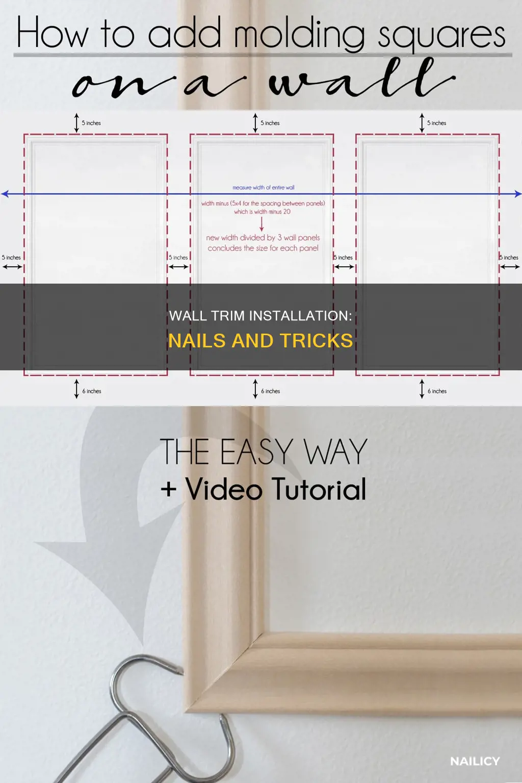 how to put up wall trim with nail