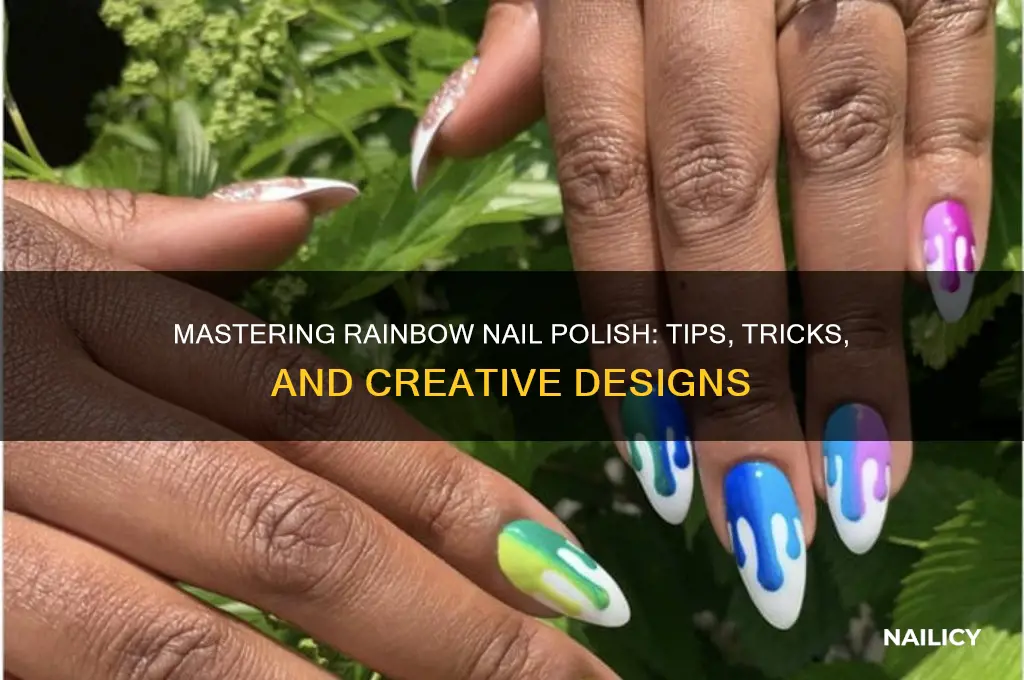 how to rainbow nail polish
