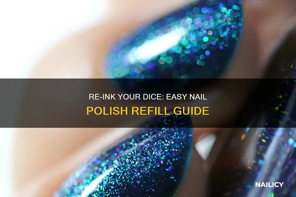 how to re ink dice with finger nail polish