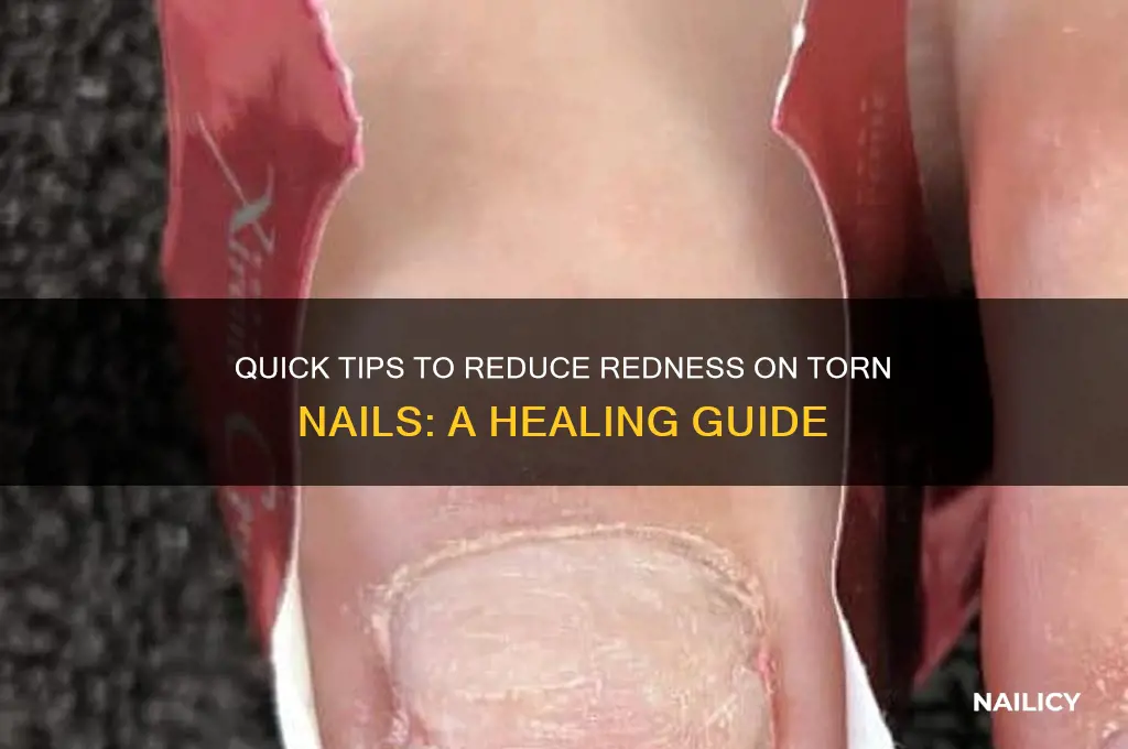 how to reduce red on nail after torn