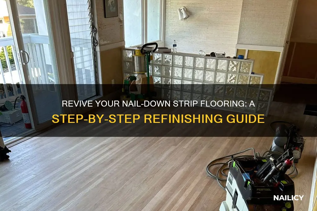 how to refinish nail down strip flooring
