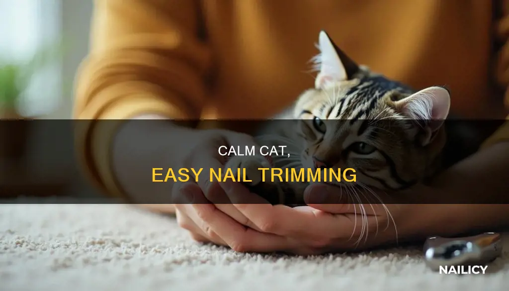 how to relax cat to cut nails