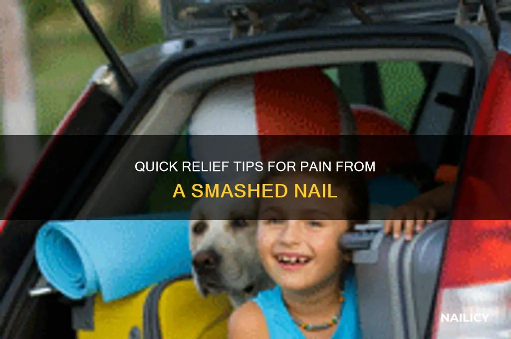 how to relieve pain from a smashed nail