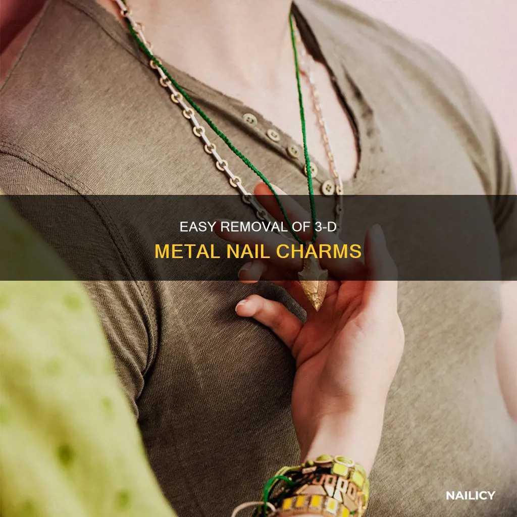 how to remove 3-d metal nail charms