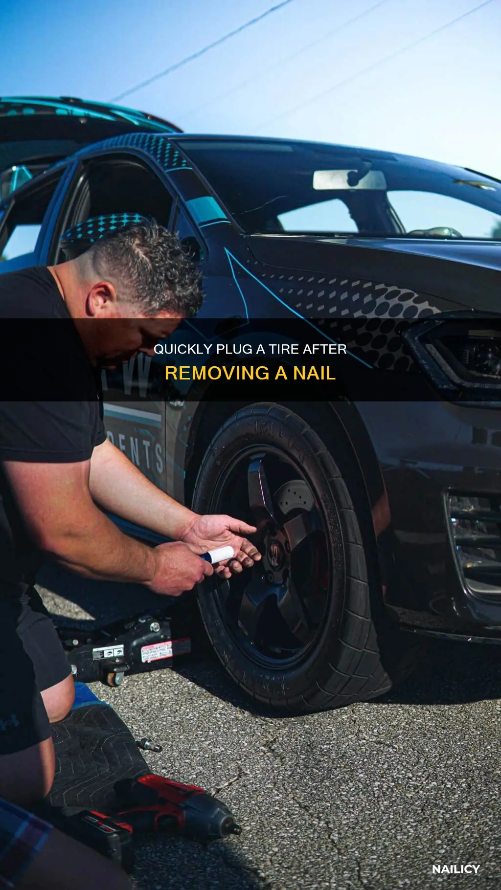 how to remove a nail and plug a tire