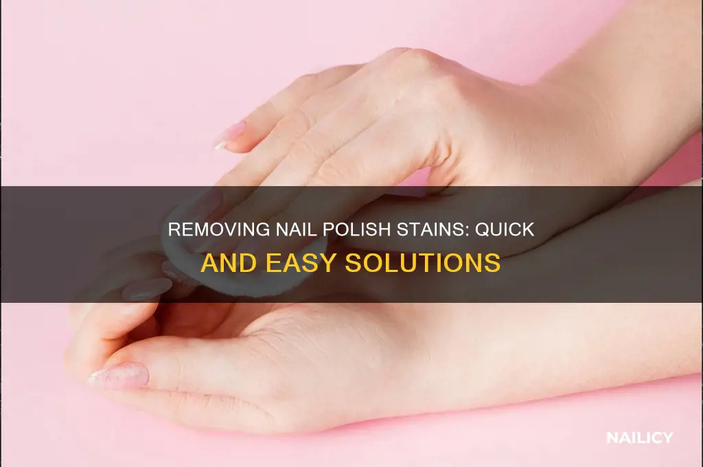 how to remove a nail polish stain