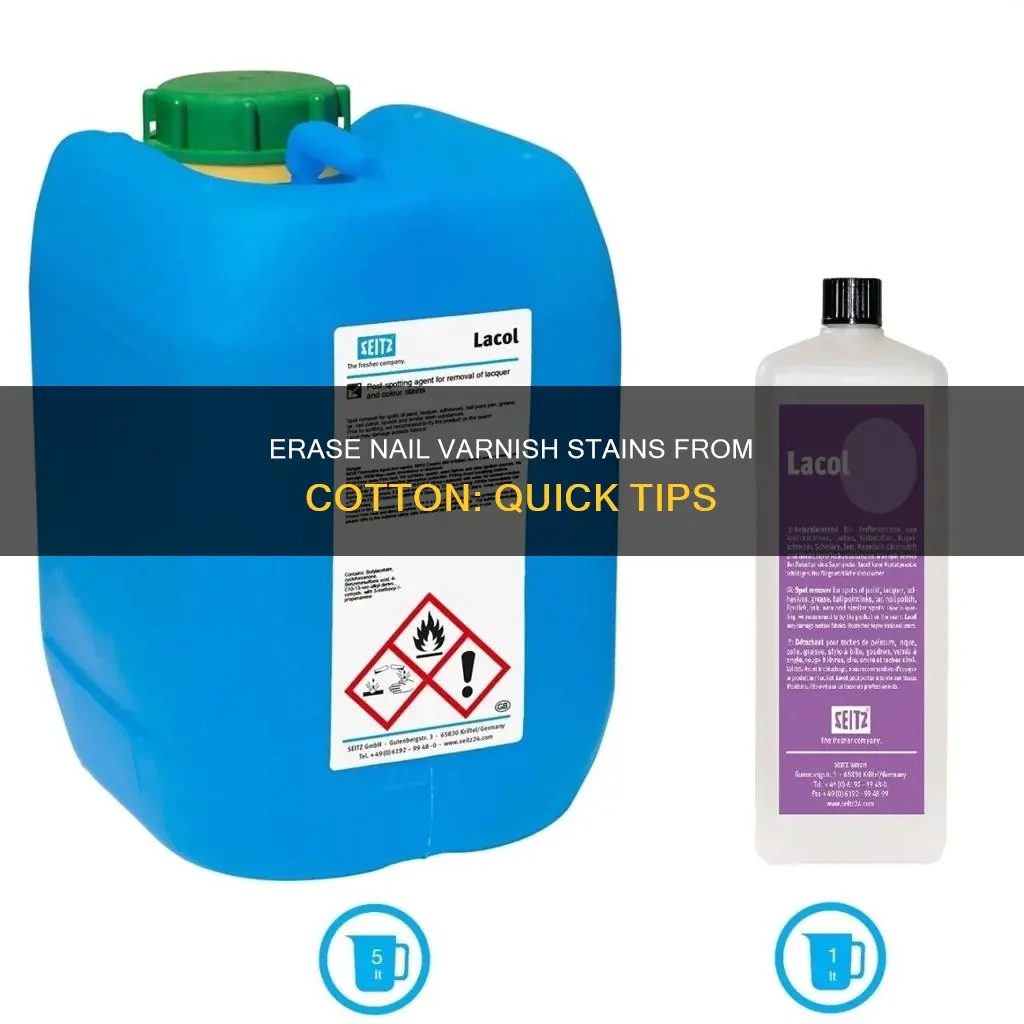 how to remove a nail varnish stain from cotton
