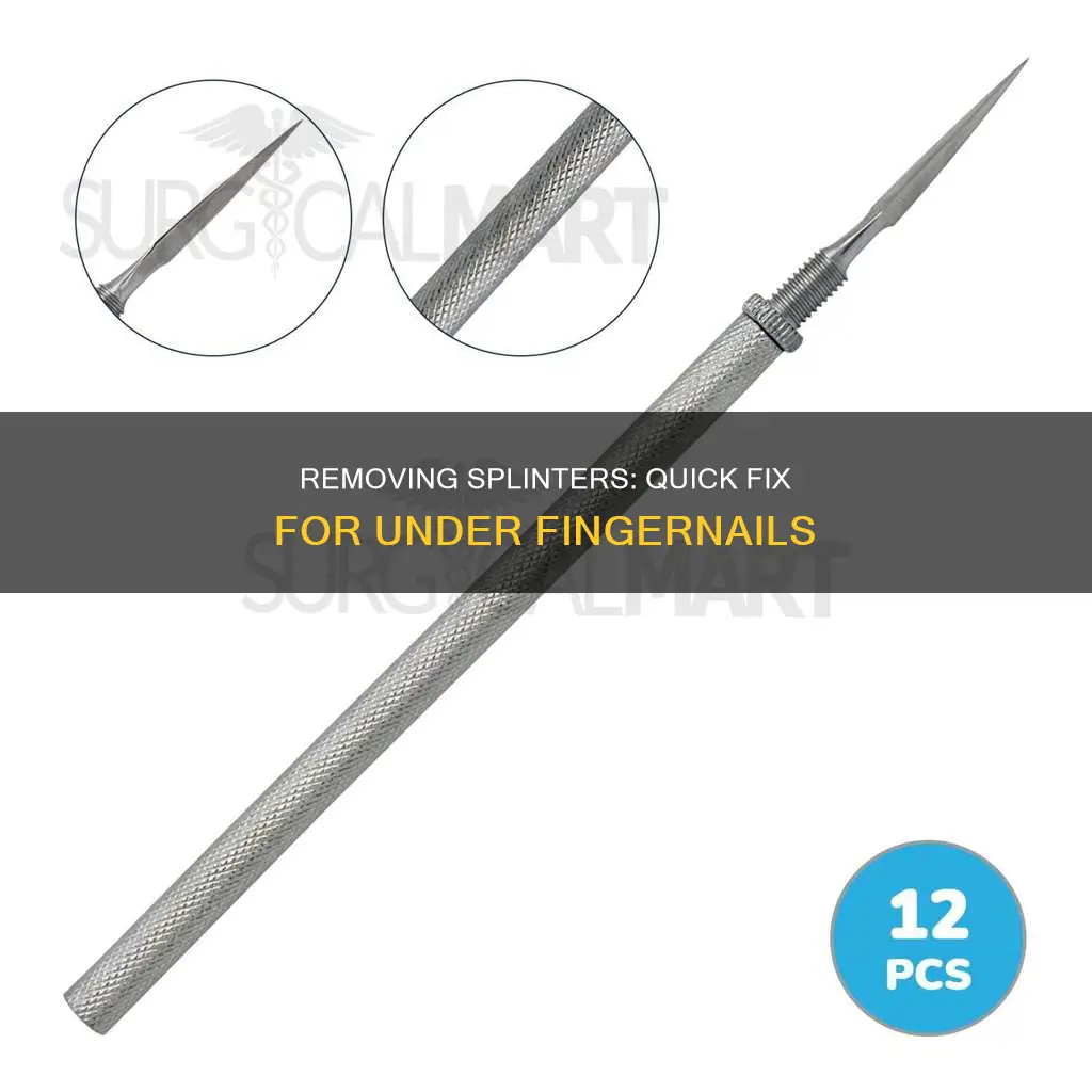 how to remove a splinter rom under finger nail