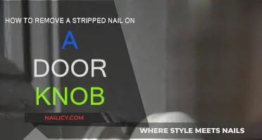 Efficiently Removing a Stripped Nail from a Door Knob