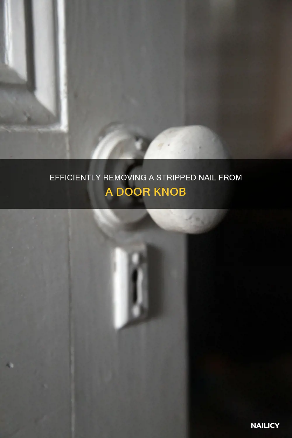 how to remove a stripped nail on a door knob