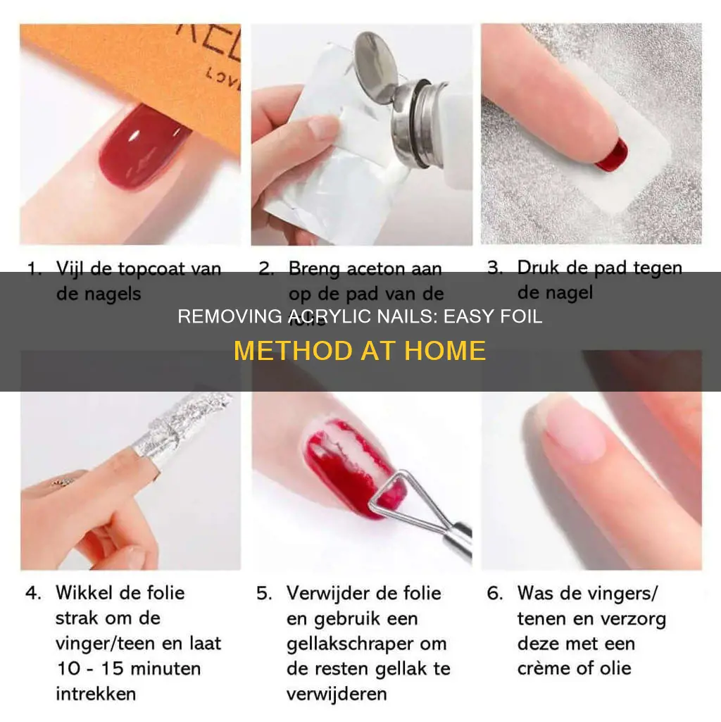 how to remove acrylic nails at home with foil