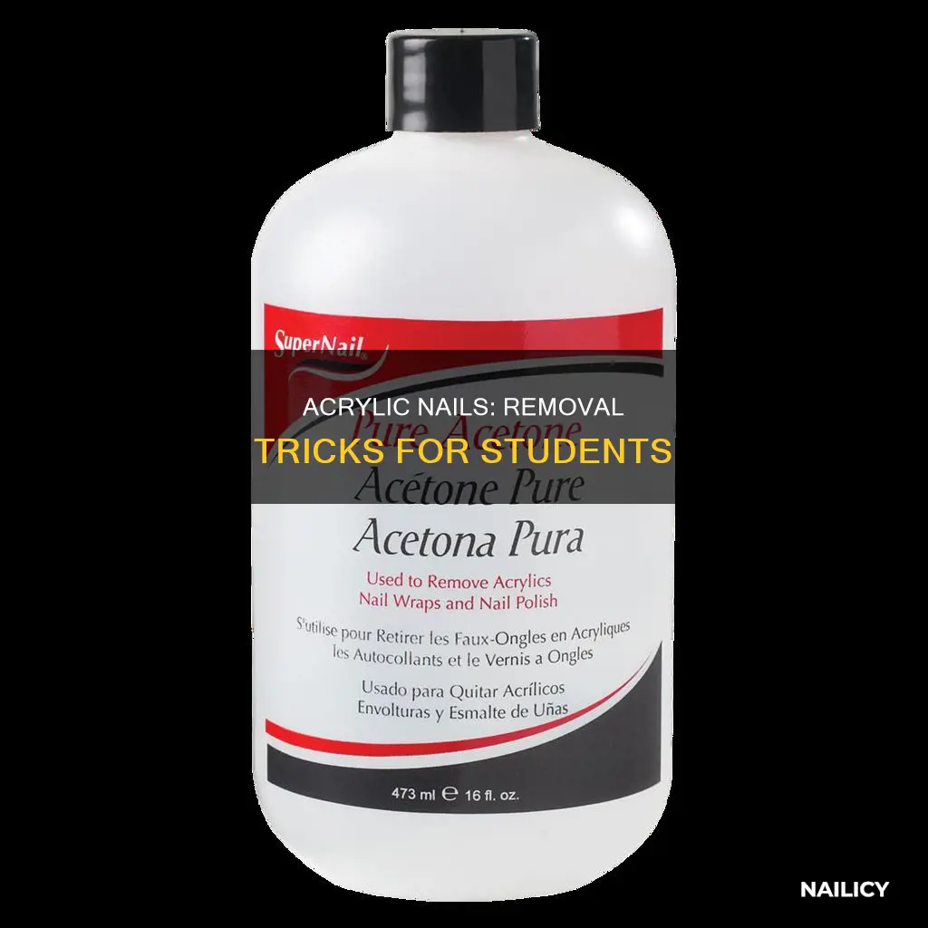 how to remove acrylic nails at school