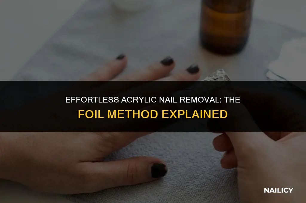 how to remove acrylic nails using foil