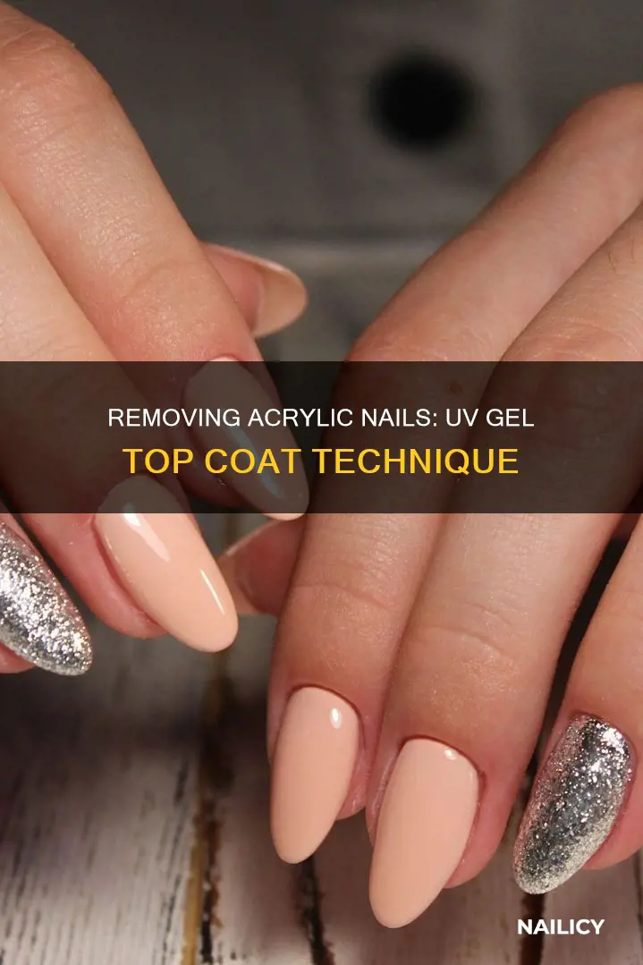 how to remove acrylic nails with uv gel top coat