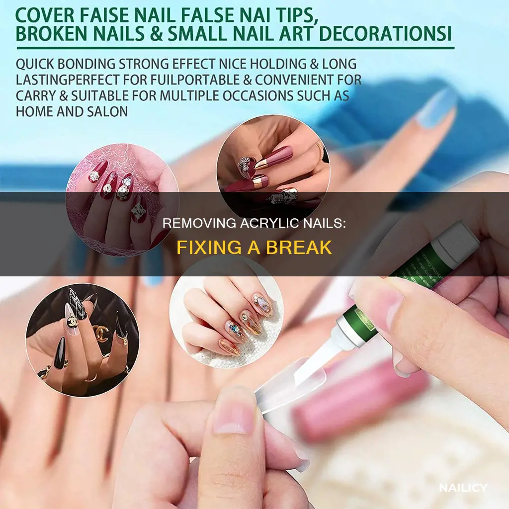 how to remove acrylic off broken nail