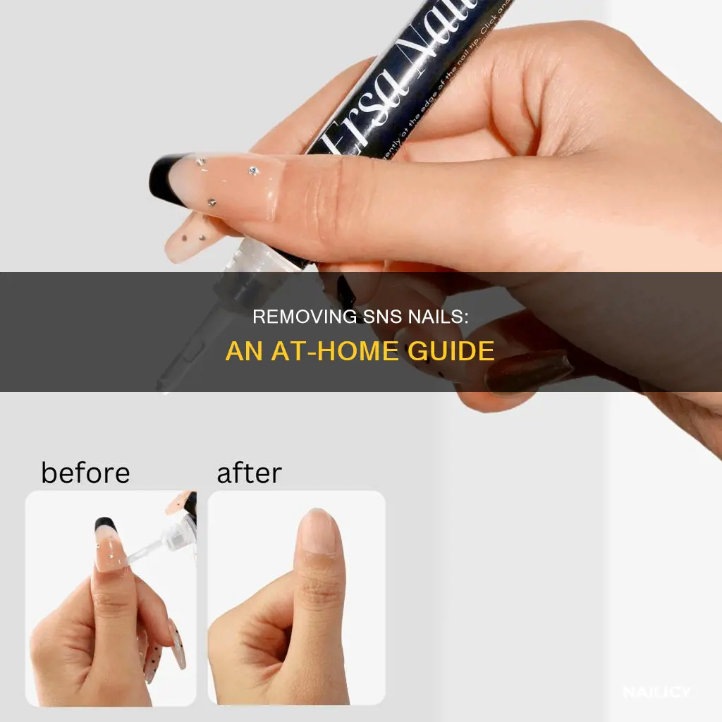 how to remove acrylic sns nails at home