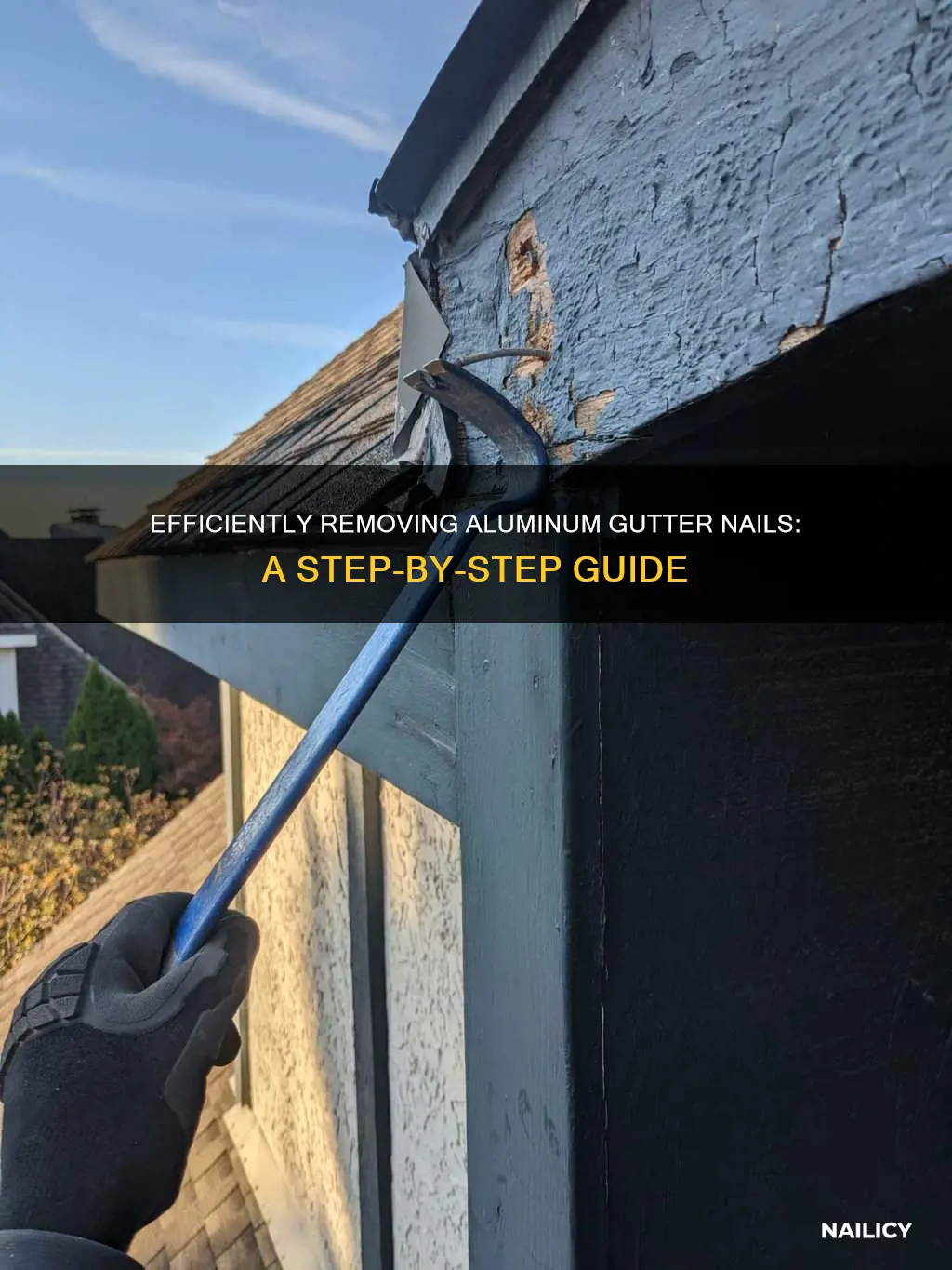 how to remove aluminum gutter nails
