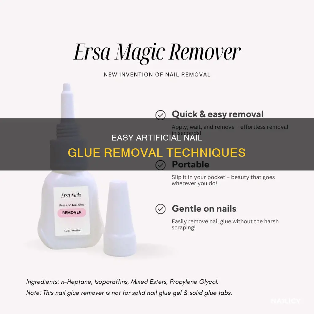 how to remove artificial glue on nails