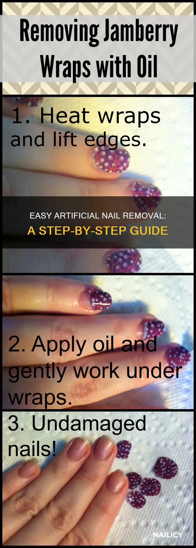 how to remove artificial nail tips
