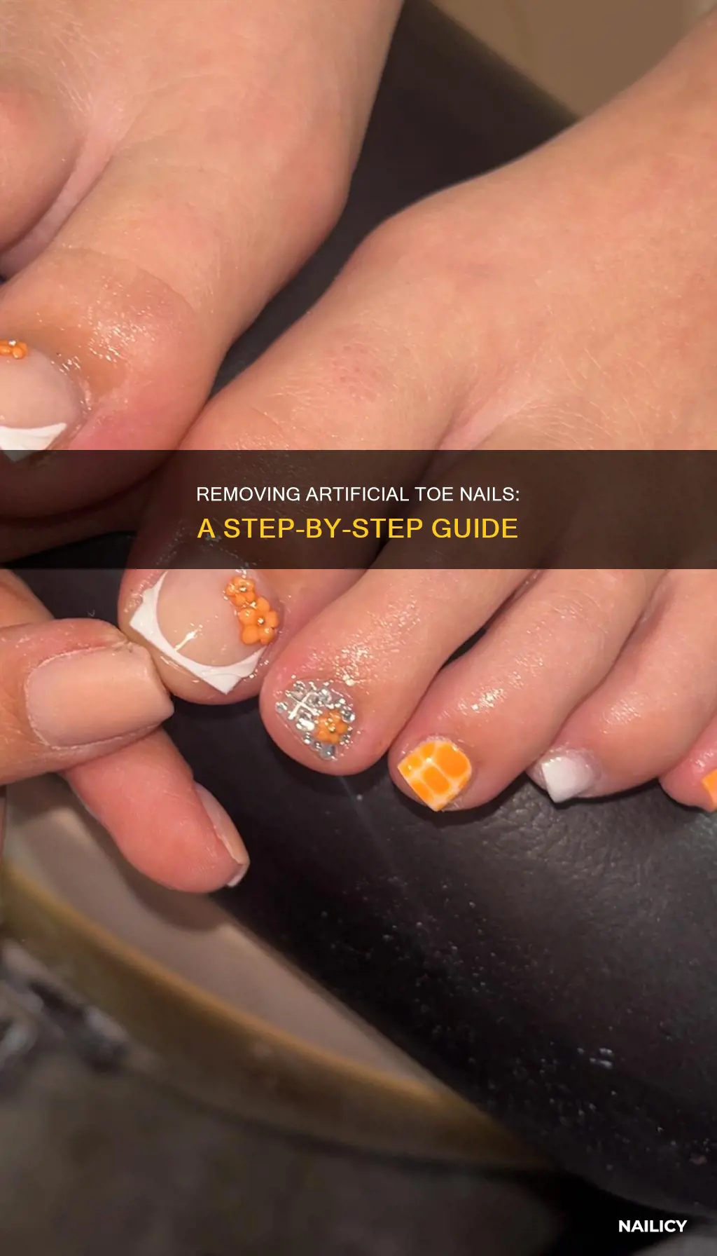 how to remove artificial toe nails