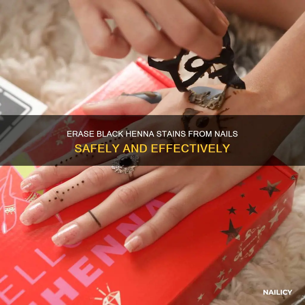how to remove black henna from nails