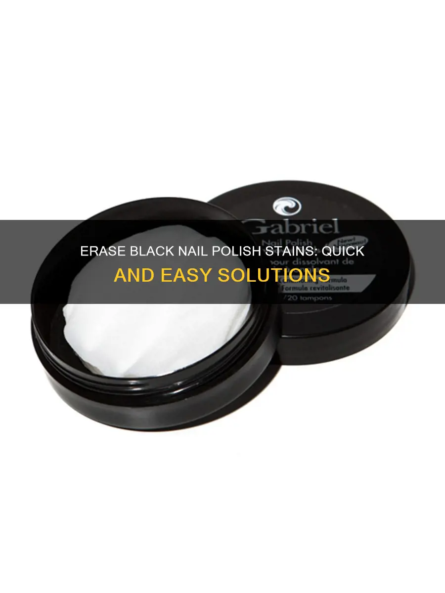 how to remove black nail polish stain