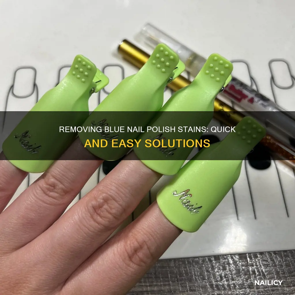how to remove blue nail polish stains from nails