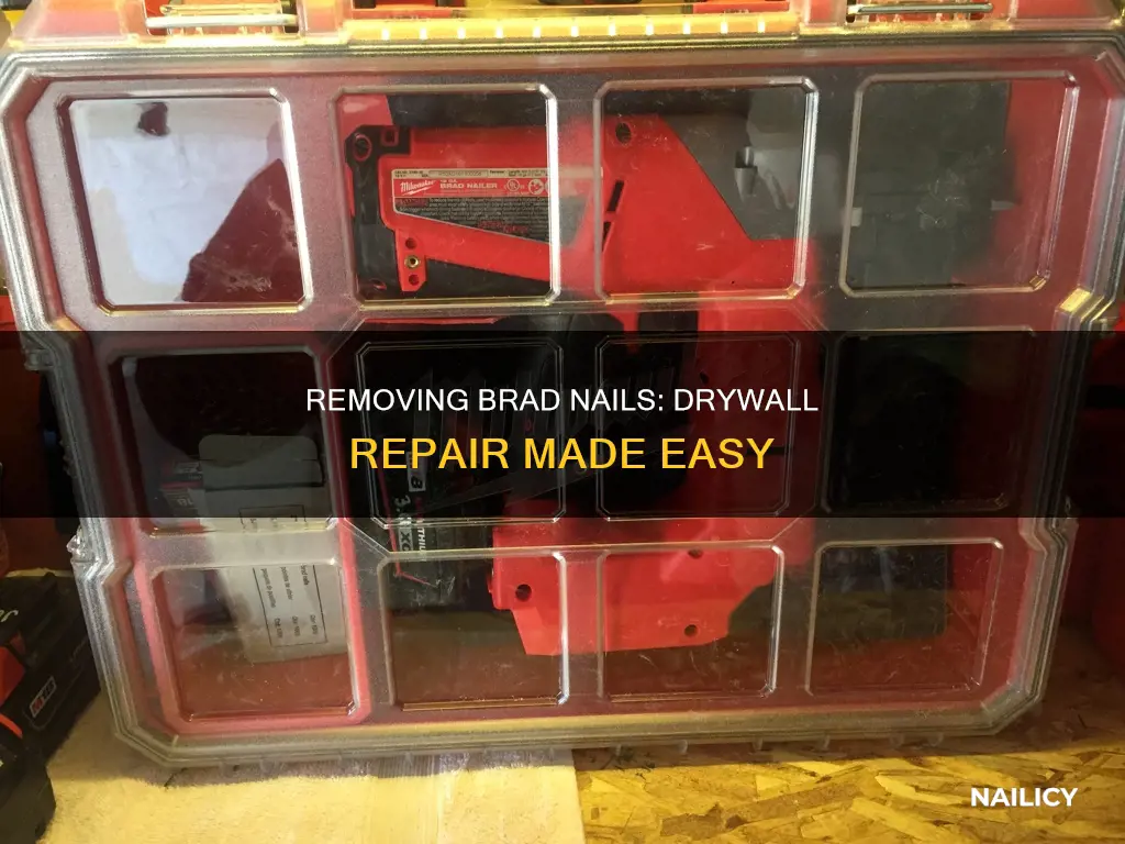 how to remove brad nails from drywall