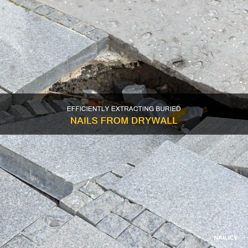 how to remove buried nails from drywall