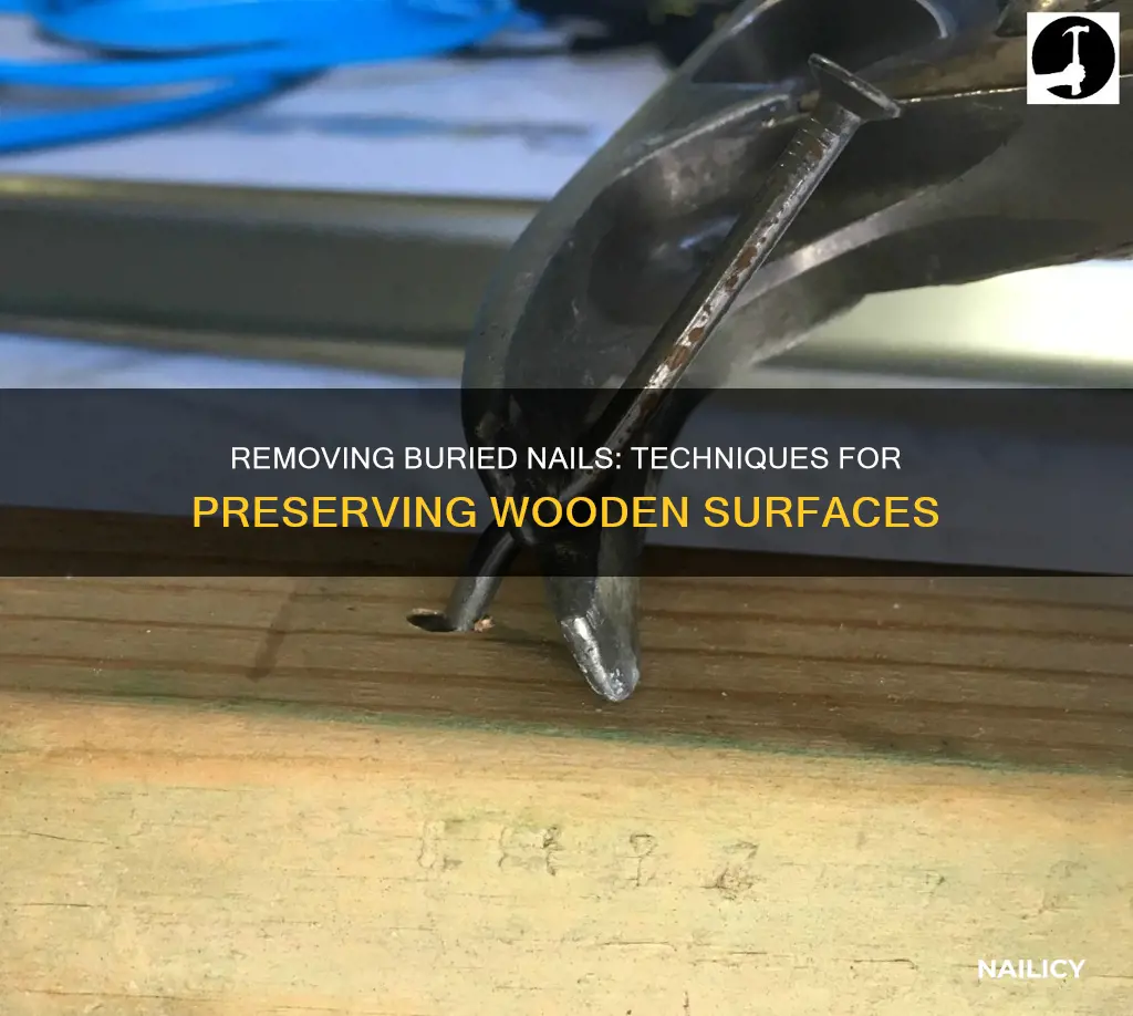 how to remove buried nails from wood
