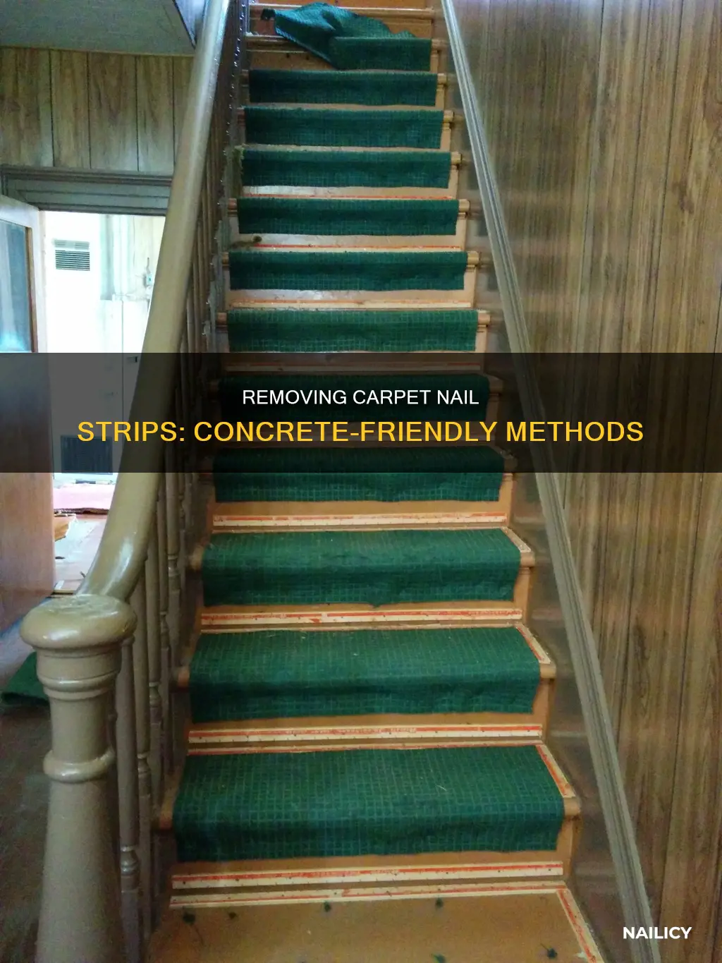 how to remove carpet nail strips from concrete