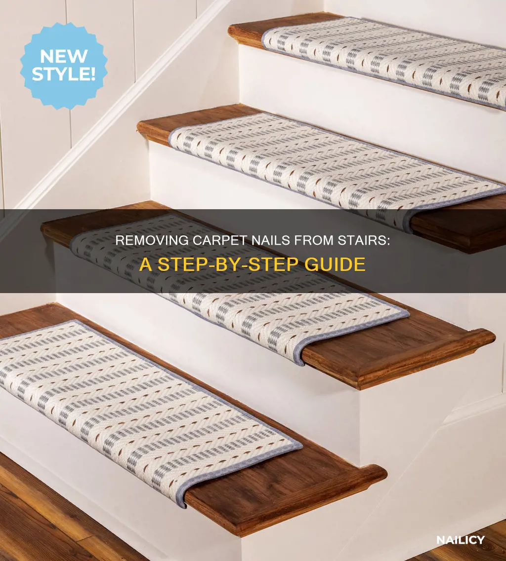 how to remove carpet nails from stairs