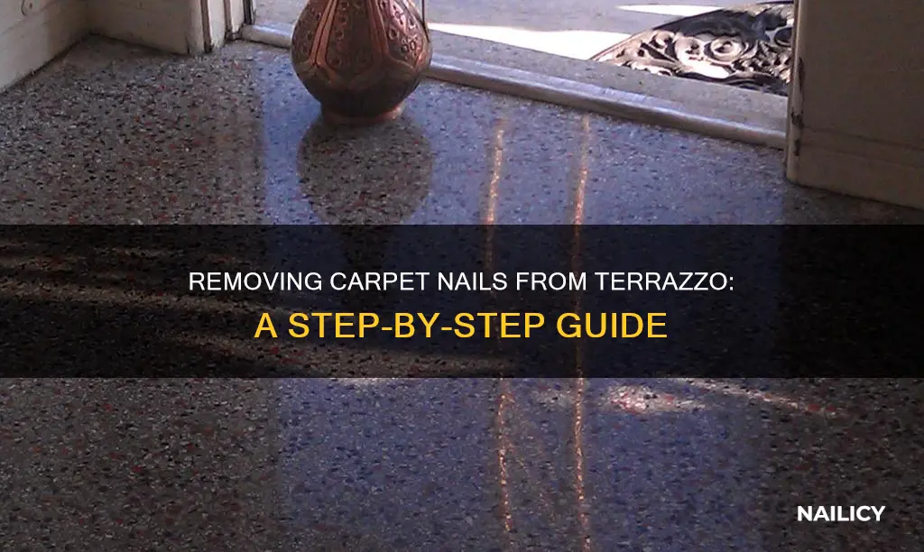 how to remove carpet nails from terrazzo
