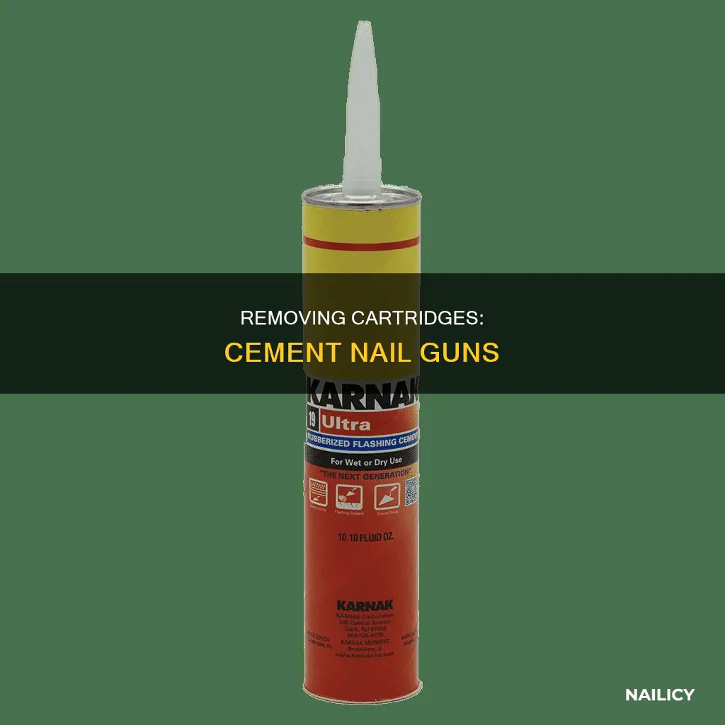 how to remove cartridge from cement nail gun