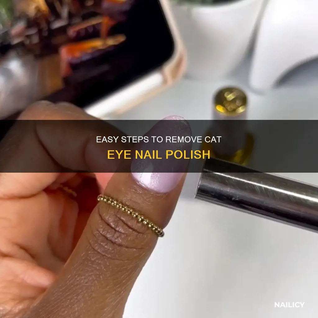 how to remove cat eye nail polish