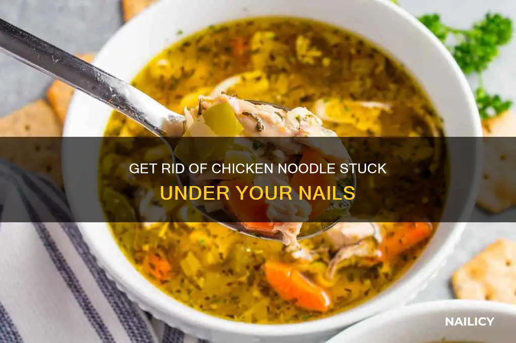 how to remove chicken noodle from nail