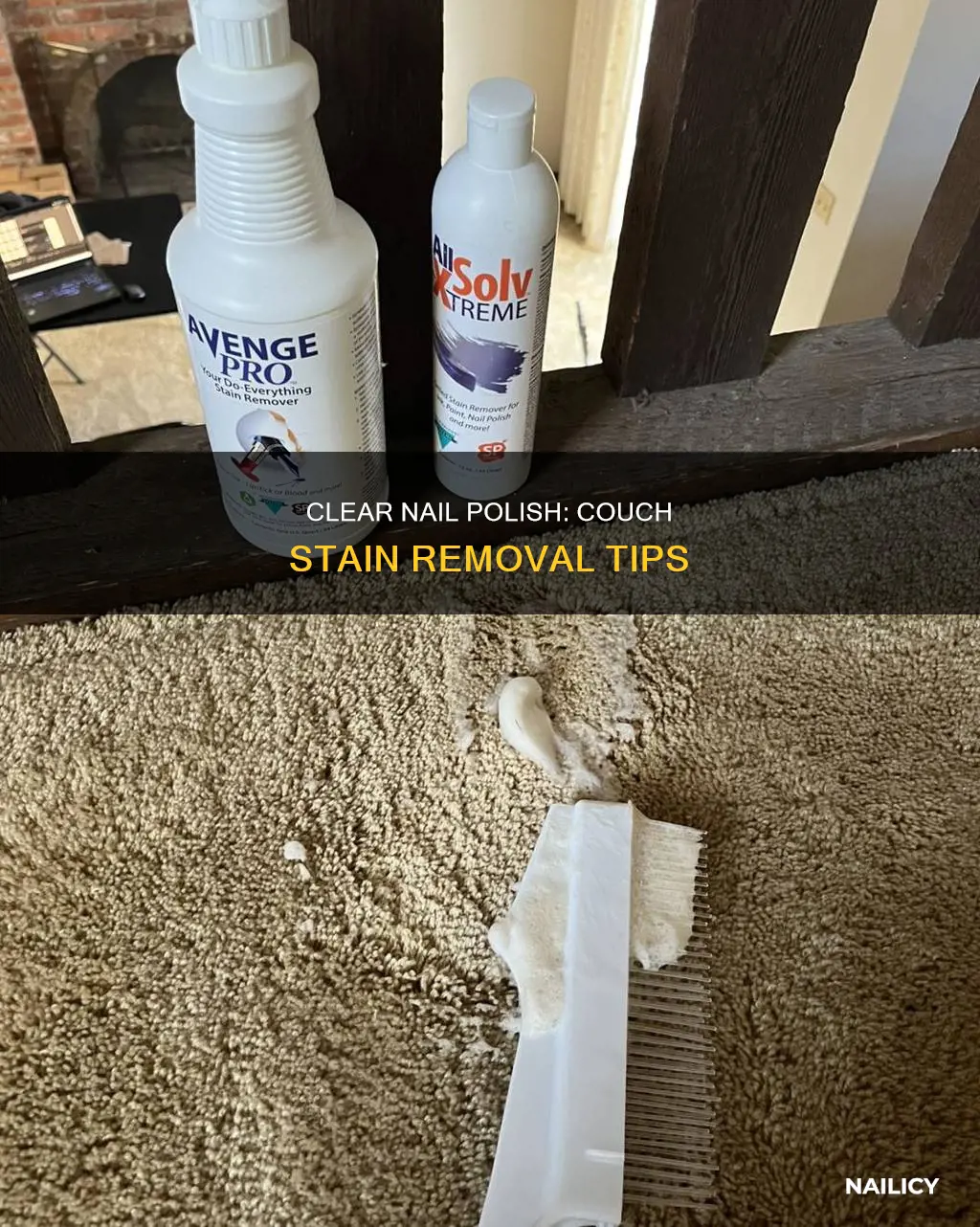 how to remove clear nail polish from couch