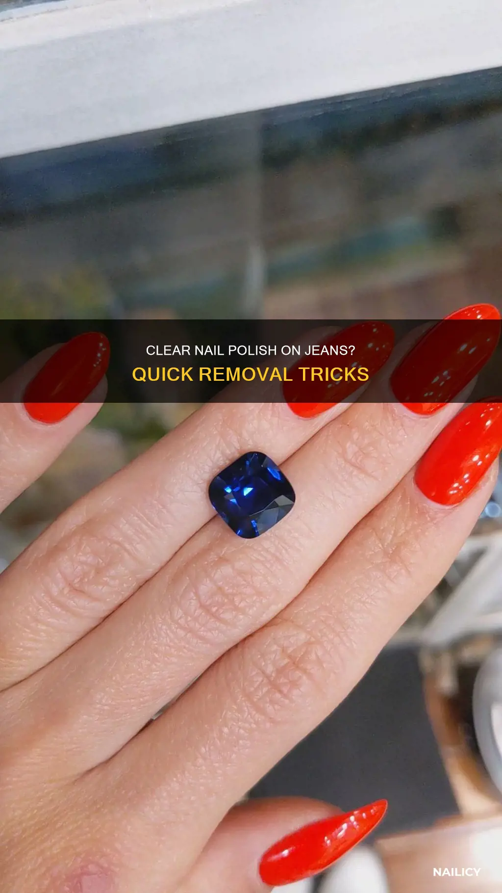 how to remove clear nail polish from jeans