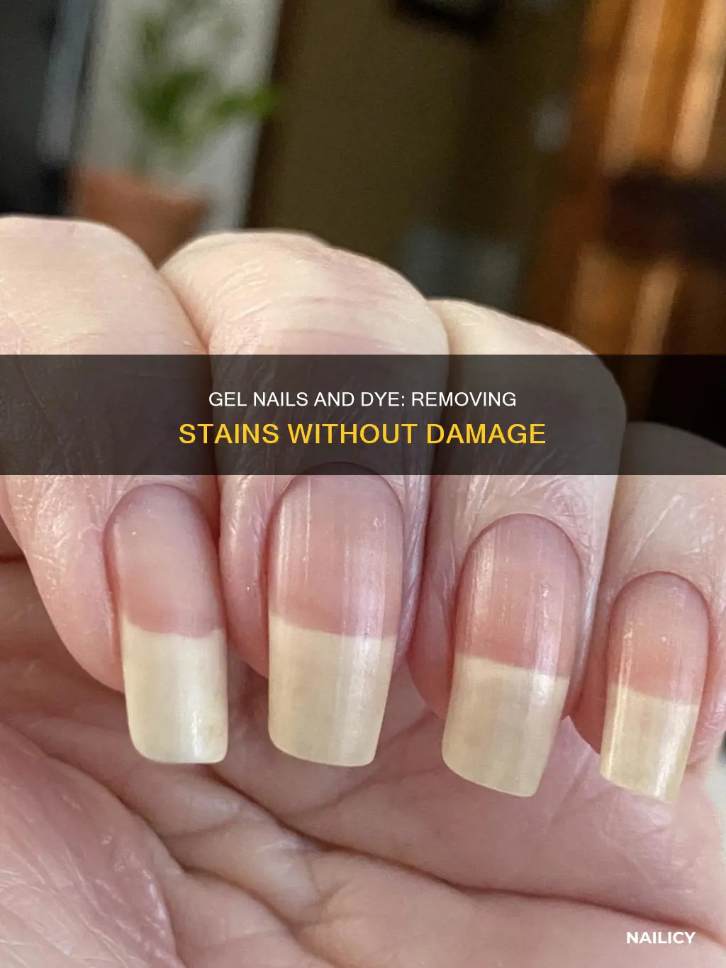 how to remove clothing dye from gel nails