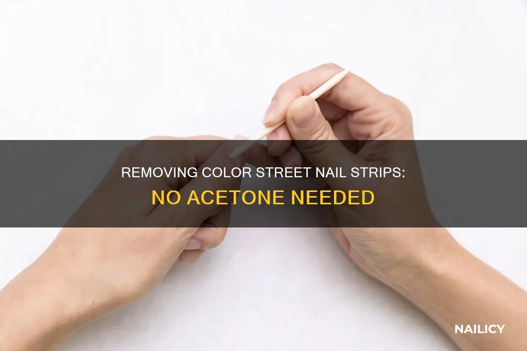 how to remove color street nail strips without acetone
