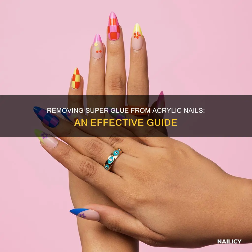 how to remove crazy glue from acrylic nails