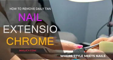 Easy Removal of Tan Nail Extensions and Chrome