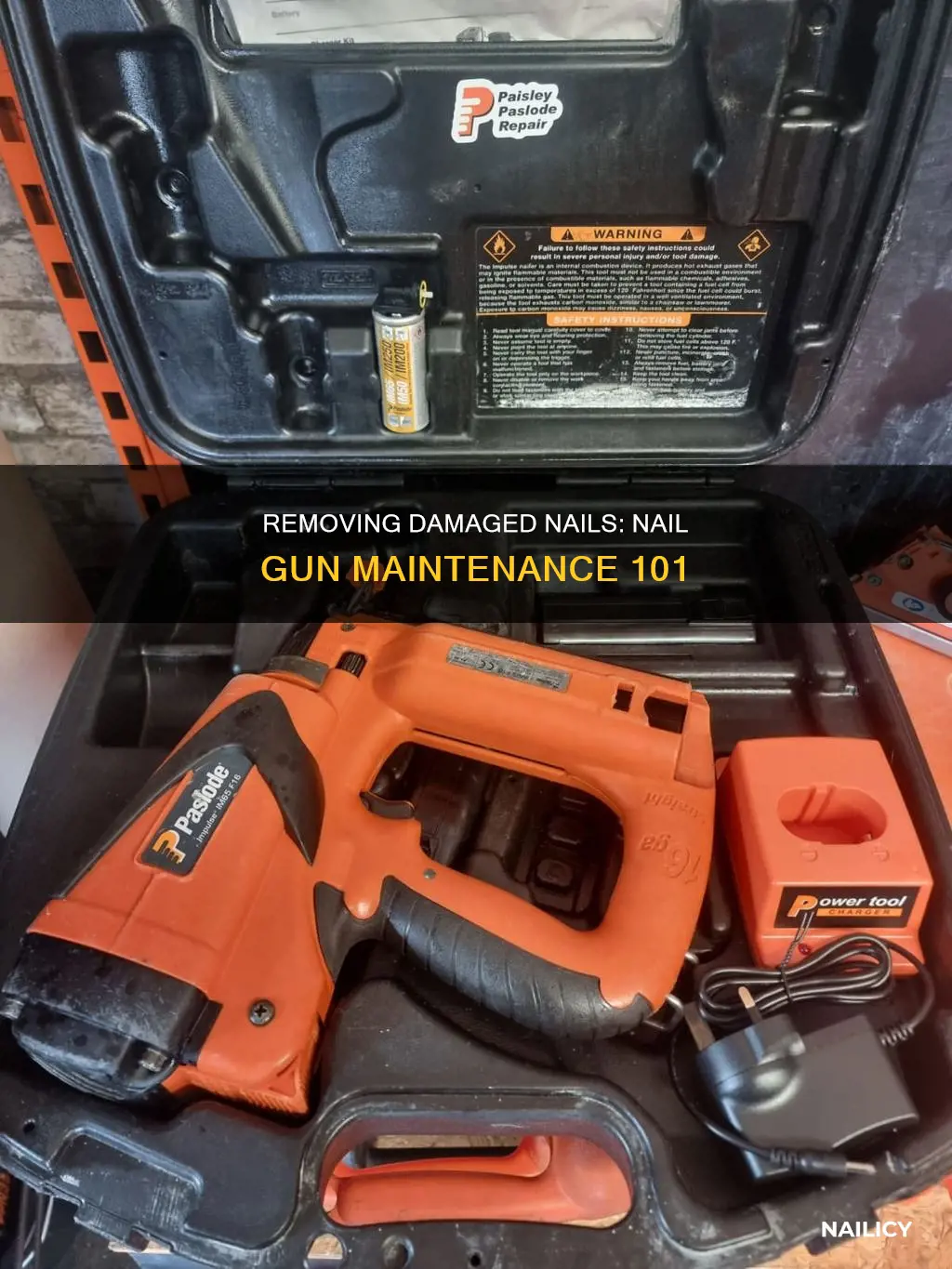 how to remove damaged nails from a nail gun