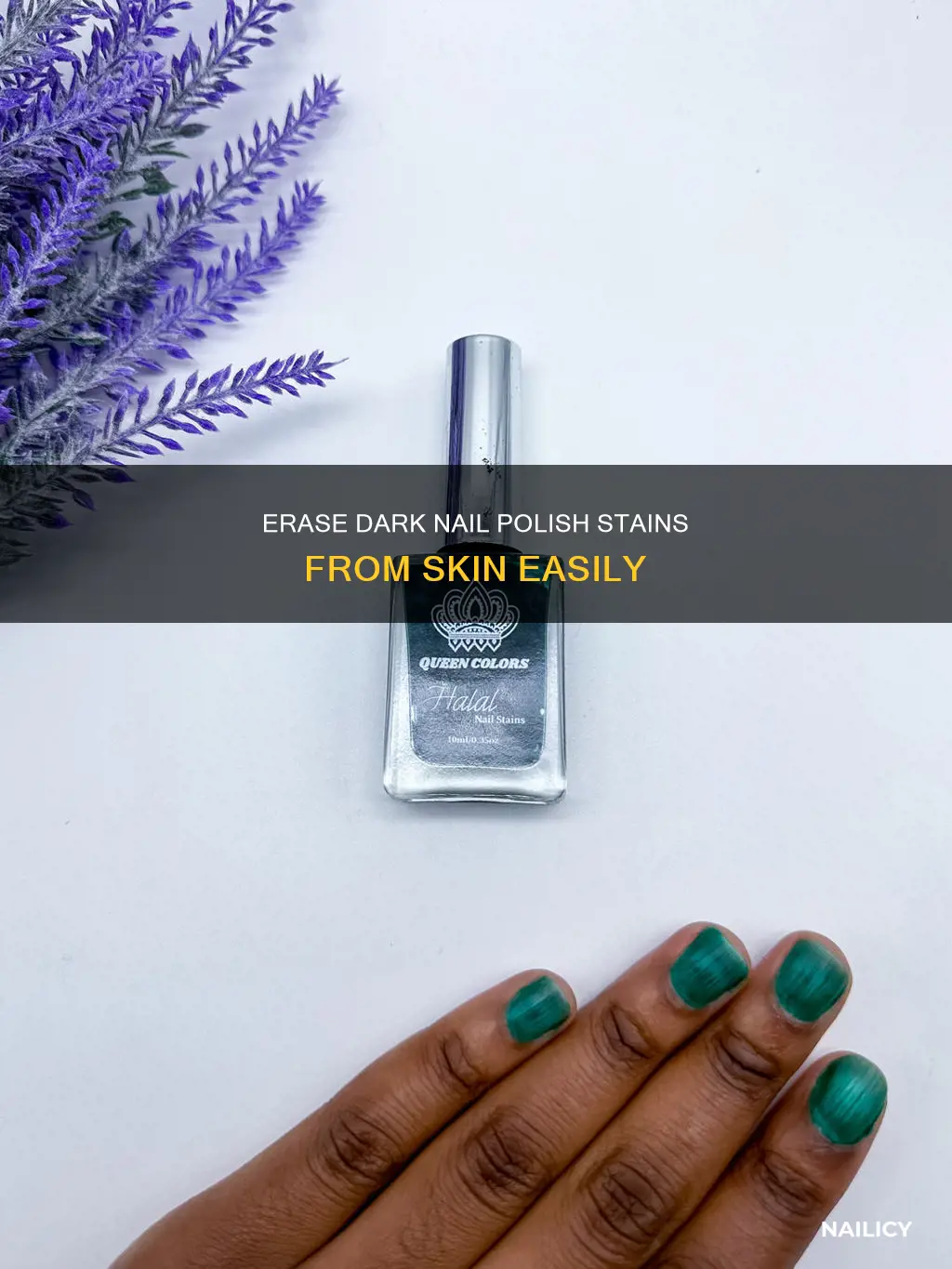 how to remove dark nail polish stains from skin