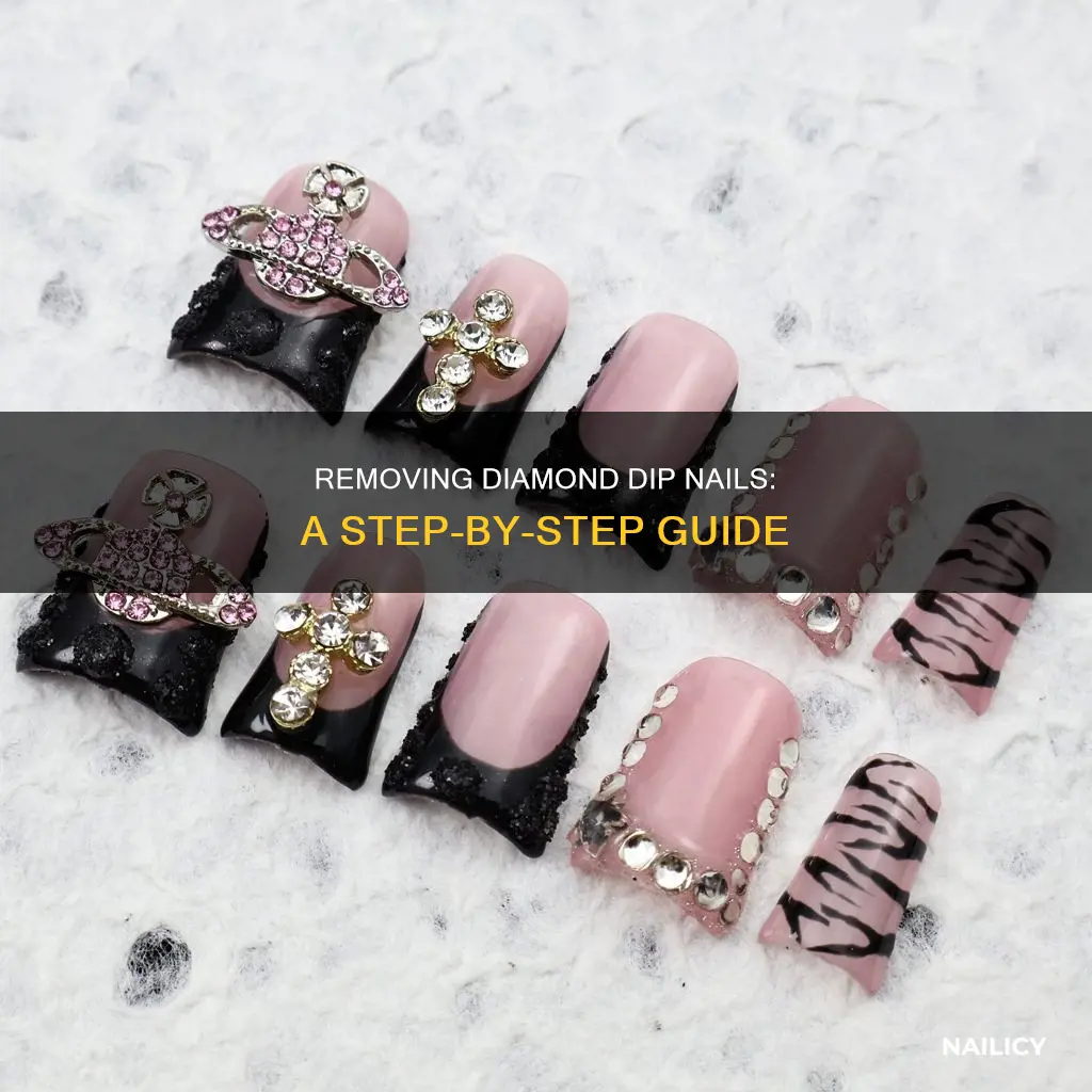 how to remove diamond dip nails