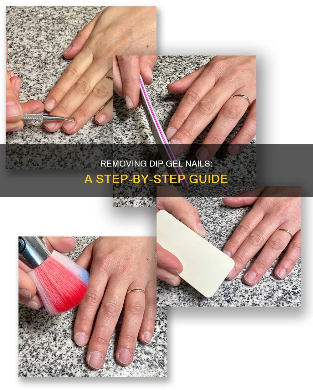 how to remove dip gel nails