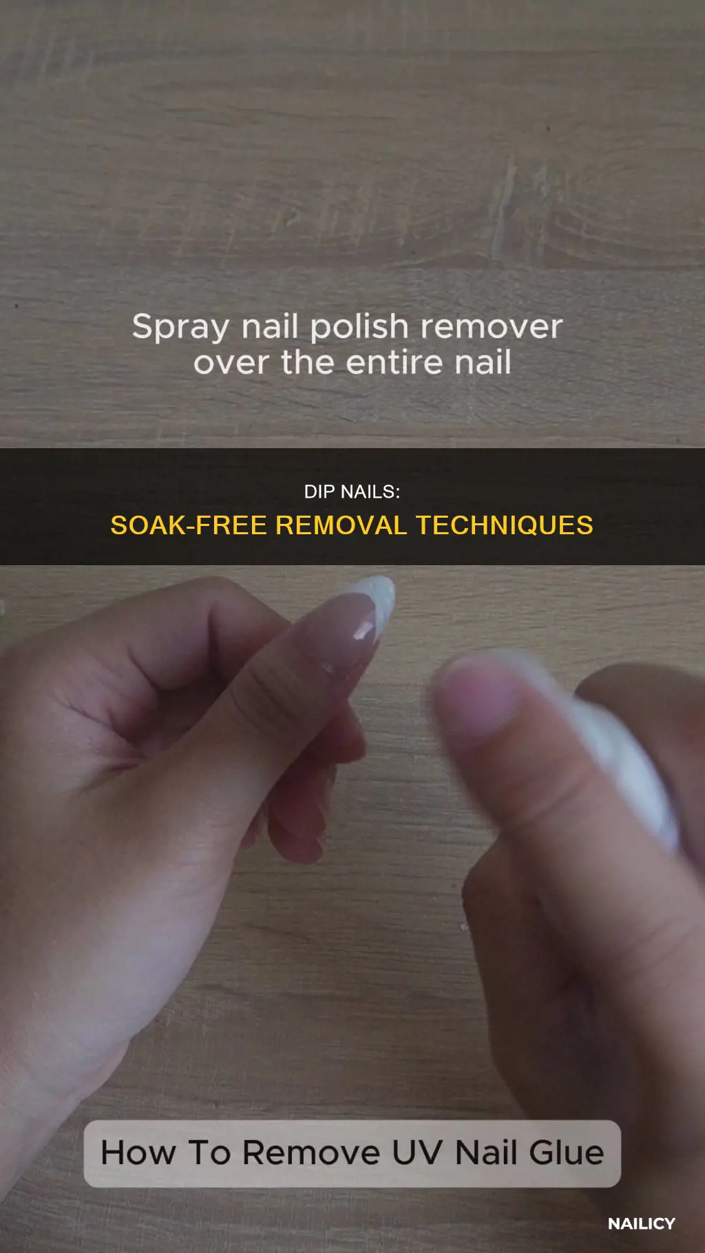 how to remove dip nails no acetone