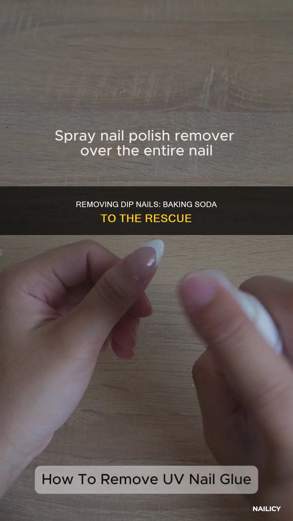 how to remove dip nails with baking soda